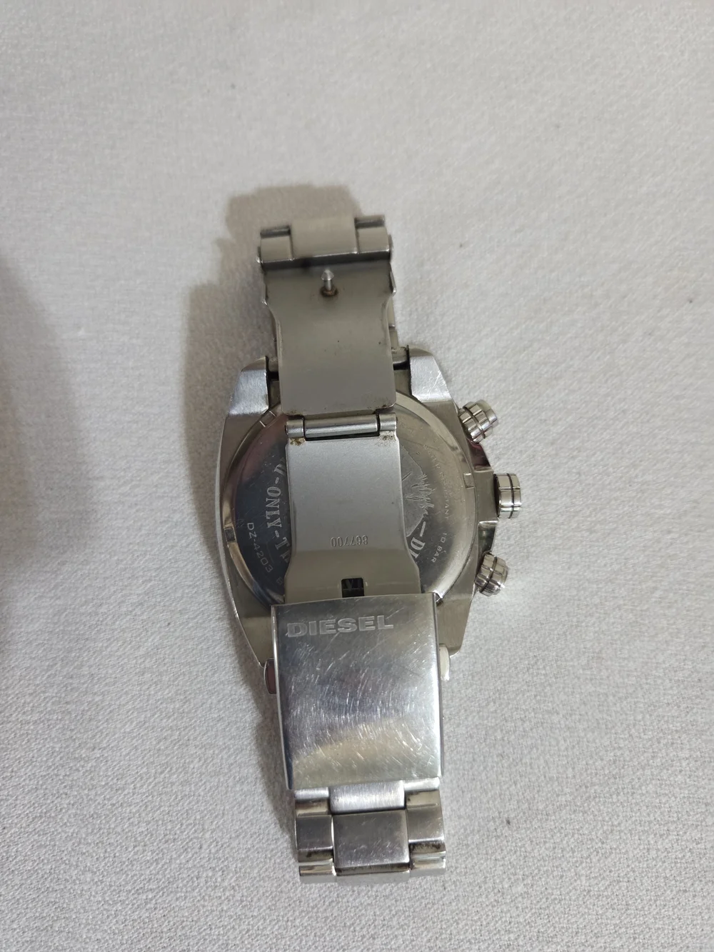 Diesel Men’s Silver Stainless Steel Watch - DZ4203 Needs Battery
